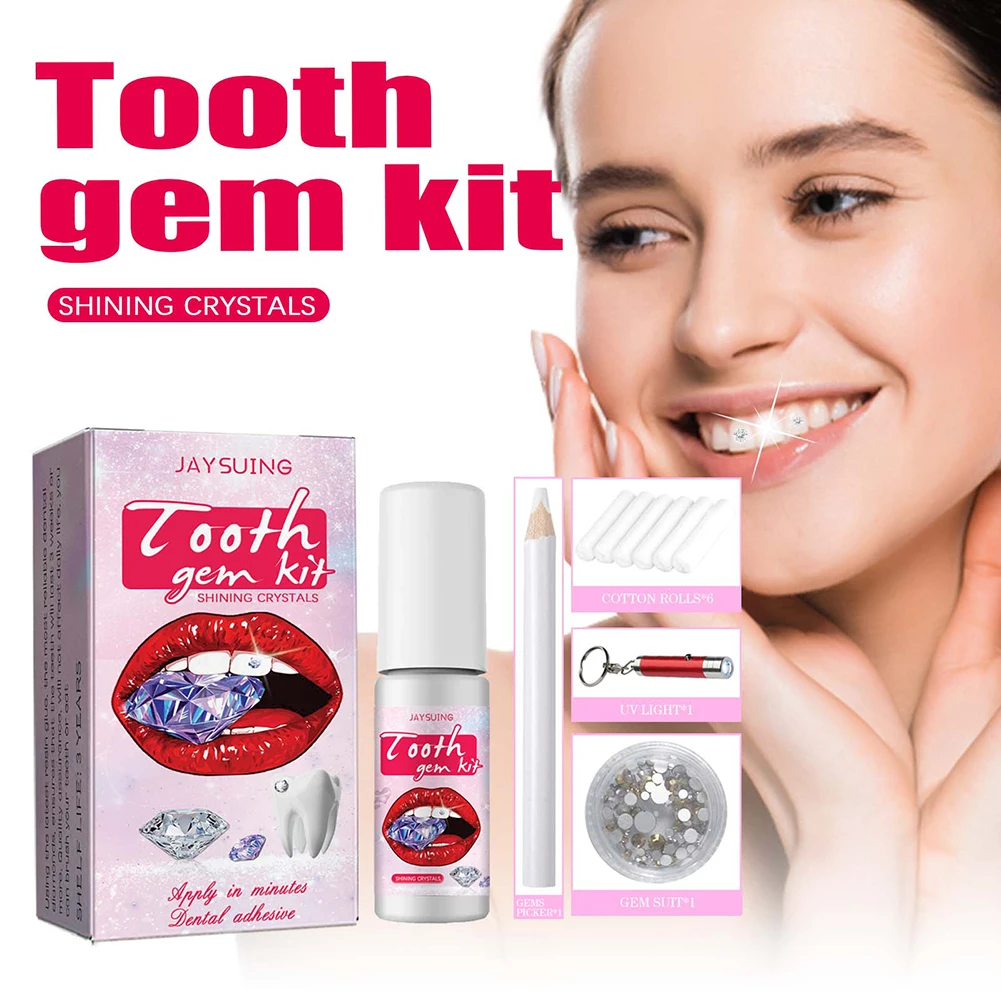 Teeth Whitening Kit At Home - DIY 치아 보석 키트, 경화 조명