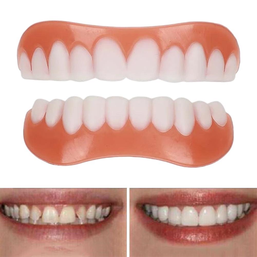 새로운 가짜 치아 실리콘 상하 틀니 완벽한 웃음 틀니  - Teeth Whitening Mask 리뷰 및 가격