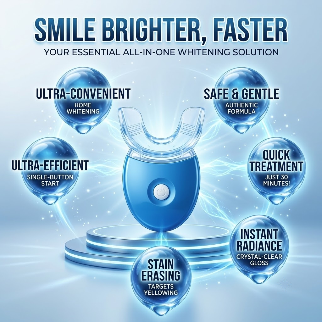 무선 냉광 LED 블루 라이트 치아 미백 키트 휴대용  - Teeth Whitening Kit At Home 리뷰 및 가격