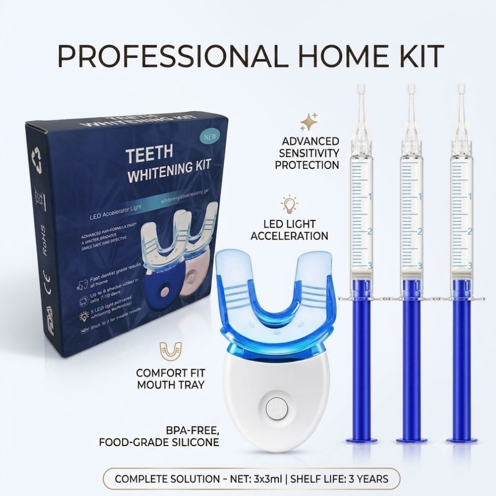 전문 치아 미백 키트 젤 LED라이트 치아 미백제 구강 - Teeth Whitening Kit At Home 리뷰 및 가격