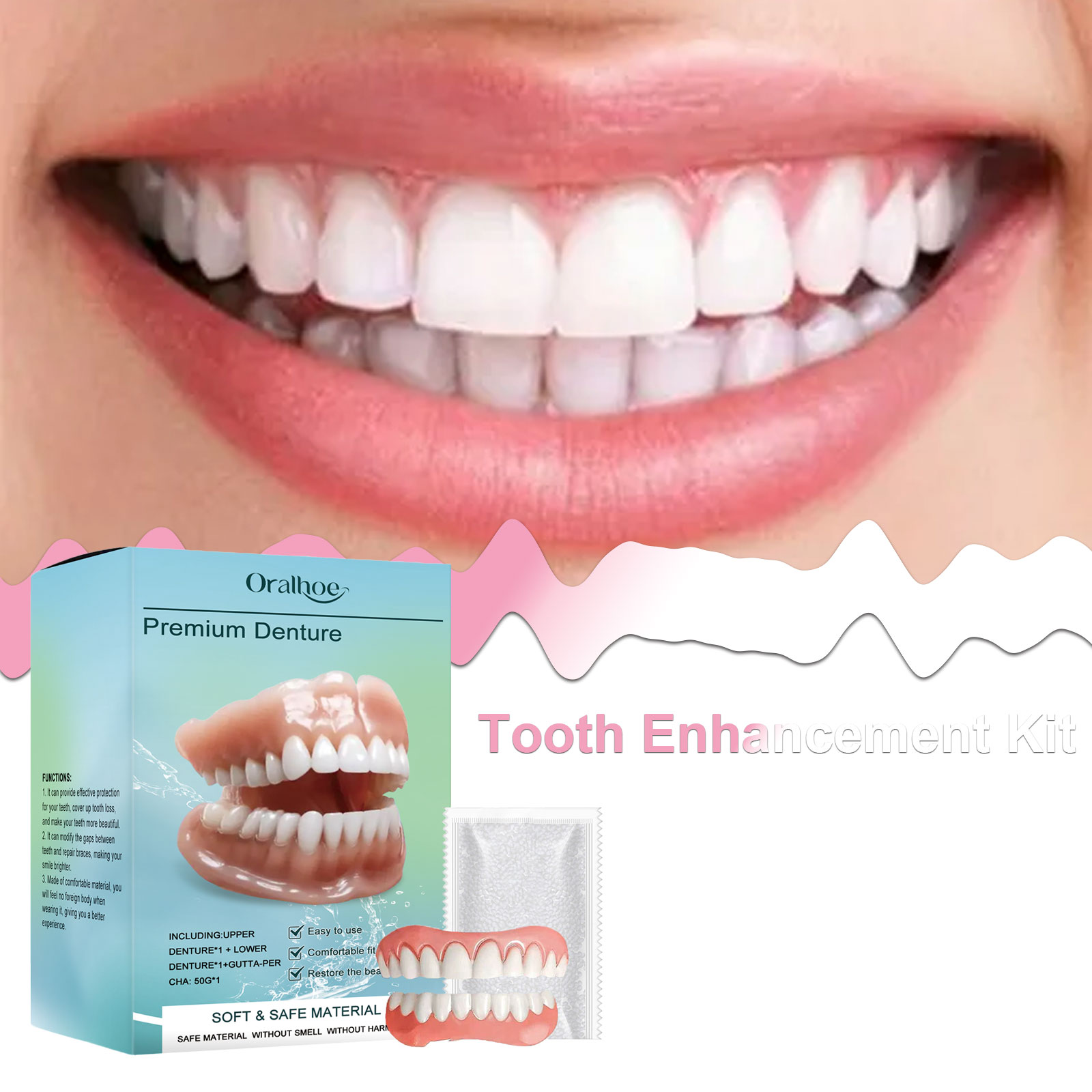 오랄호 치아 데코레이팅 세트 편안한 소재 인공치아 키트 - Teeth Whitening Mask 리뷰 및 가격