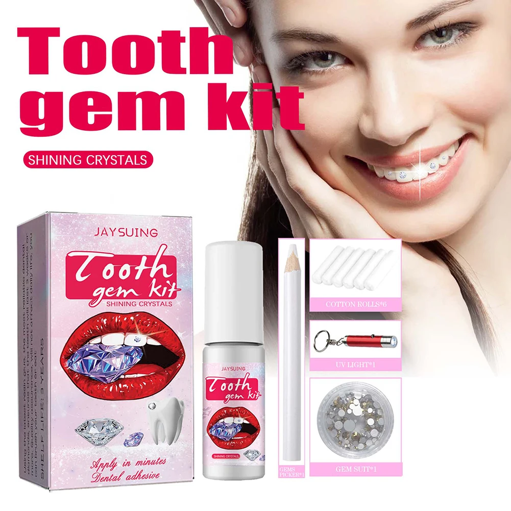 DIY 치아 보석 키트, 경화 조명 접착제, 크리스탈  - Teeth Whitening Kit At Home 리뷰 및 가격