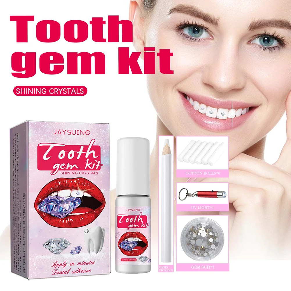DIY 치아 보석 키트, 경화 조명 접착제, 크리스탈  - Teeth Whitening Kit At Home 리뷰 및 가격