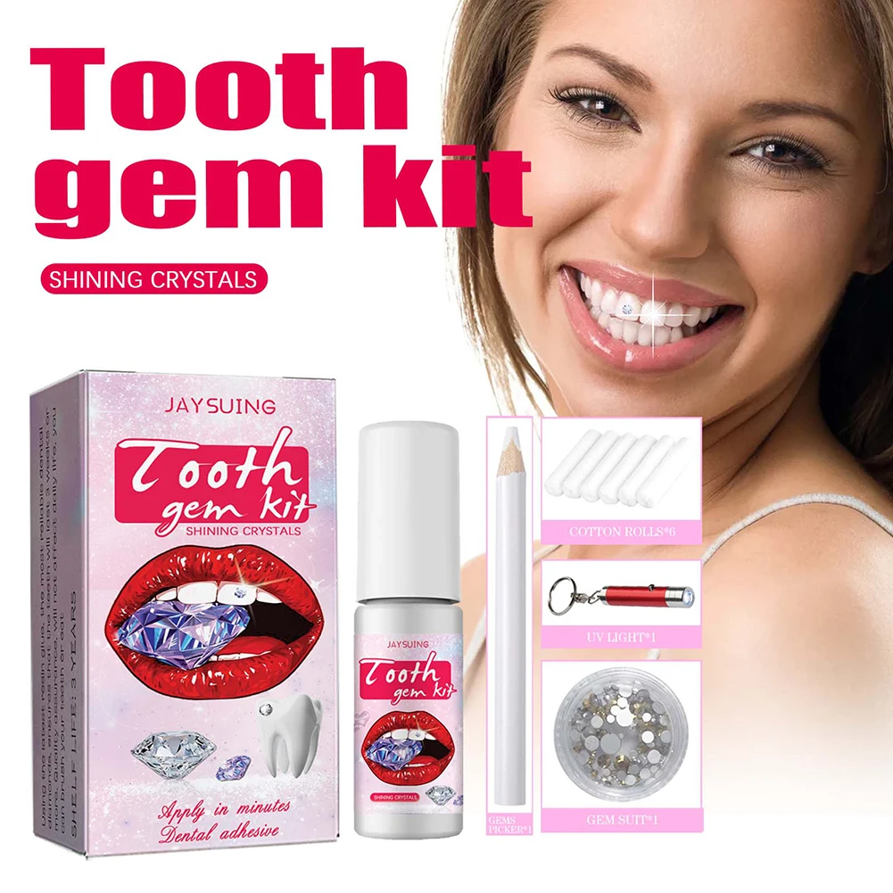 DIY 치아 보석 키트, 경화 조명 접착제, 크리스탈  - Teeth Whitening Kit At Home 리뷰 및 가격